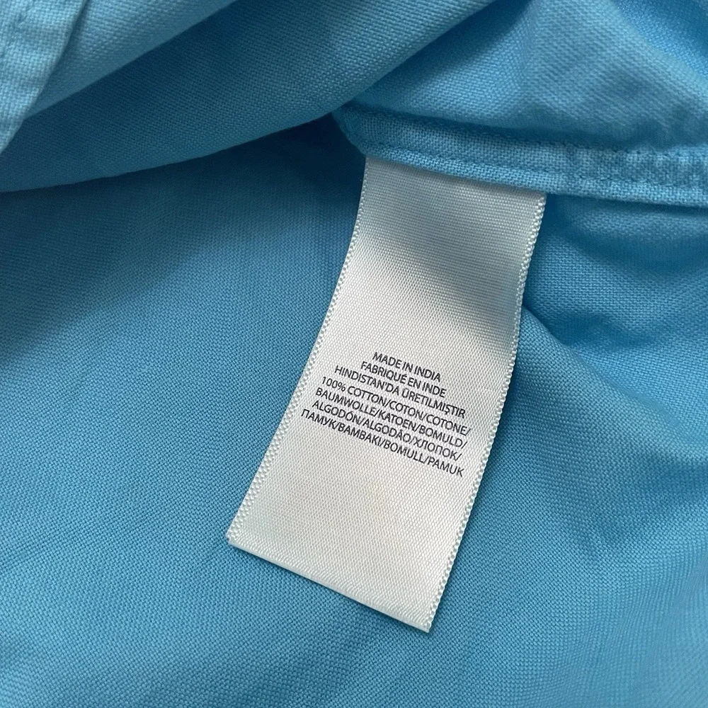 Ralph Lauren Boys 4/4T Turquoise Blue 100% Cotton Long Sleeve Button Down Shirt